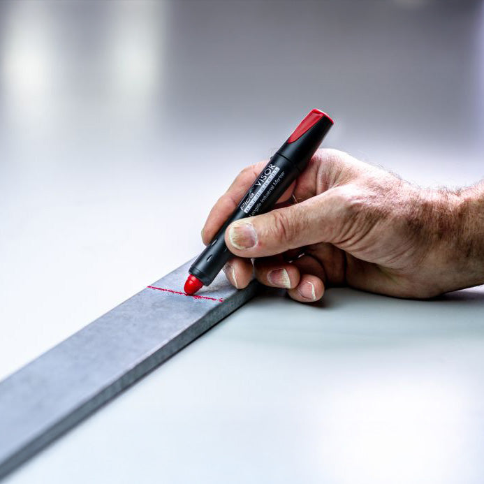 Marcador rojo industrial permanente Pica Visor 990/40