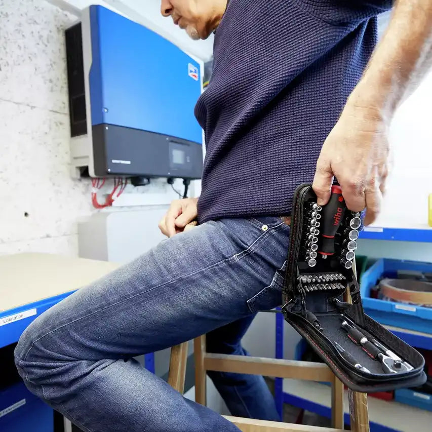 Juego de llaves de vaso y bits de 1/4" de Wiha