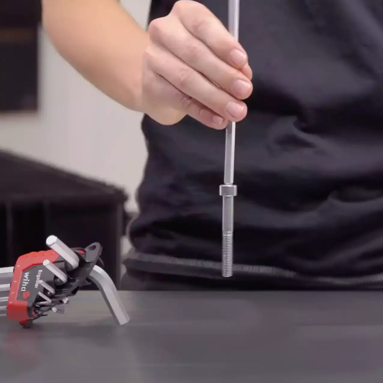 Juego de 9 llaves Allen largas punta de bola ErgoStar Wiha