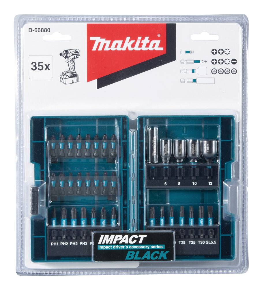 Estuche de puntas Impact Black B-66880 Makita 35 pcs