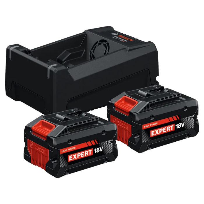 Kit de Baterias Bosch EXPERT 2x EXBA18V-55 + Cargador GAL 12V/18V-80 | 2000W