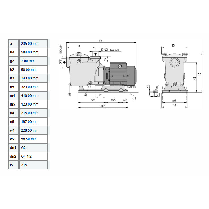 Bomba centrífuga autoaspirante para piscinas | Calpeda MPCM 41 | 1,5CV 2P 230V