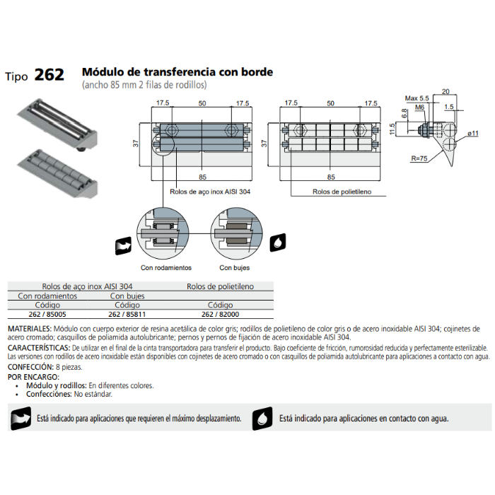 MODULO TRANSFERENCIA 2 RODILLOS L85 C026282000