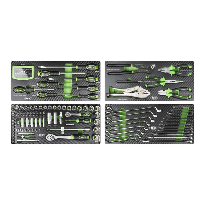 Mallette à cliquet 1/2" et 1/4" 108 pièces | JBM