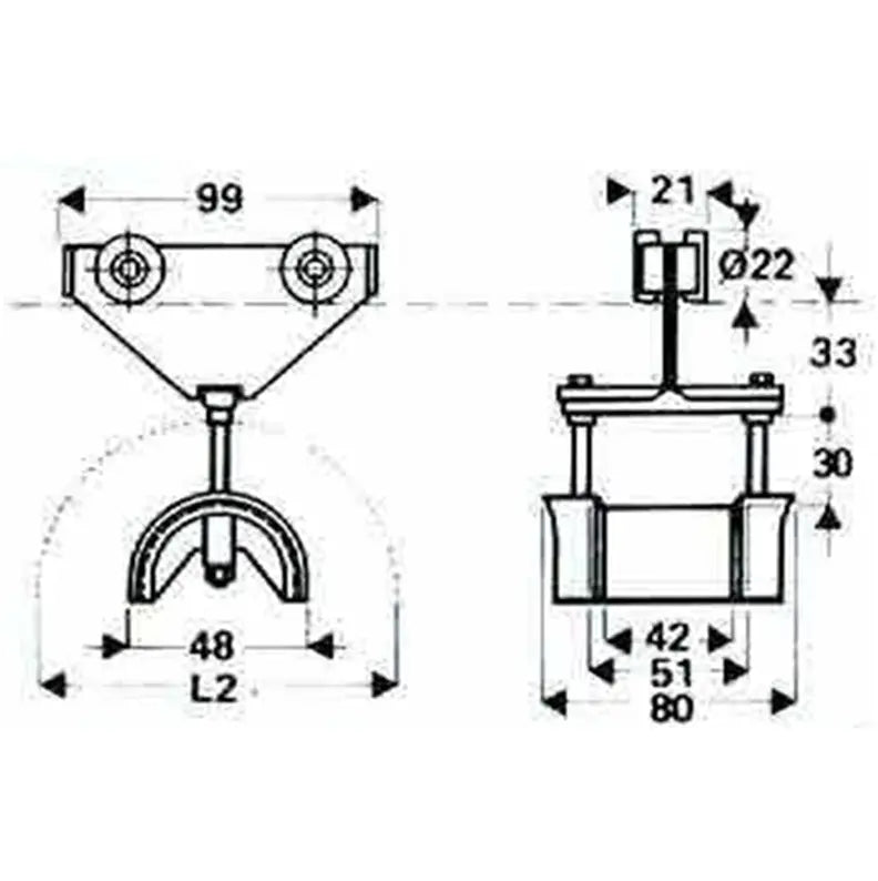 Carro portacables cable plano 199-4260