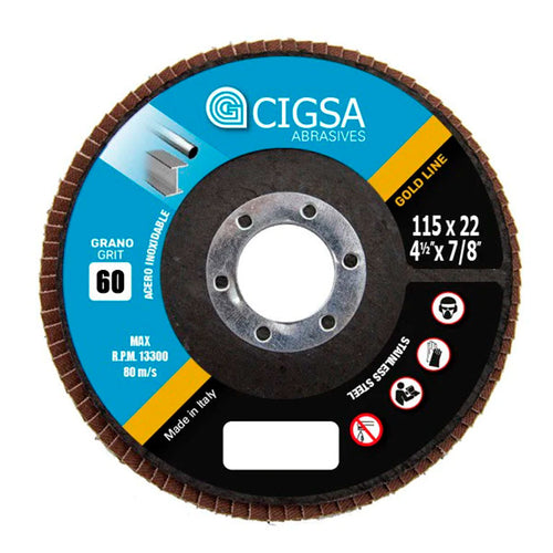 disco de laminas de 115 para acero inoxidable