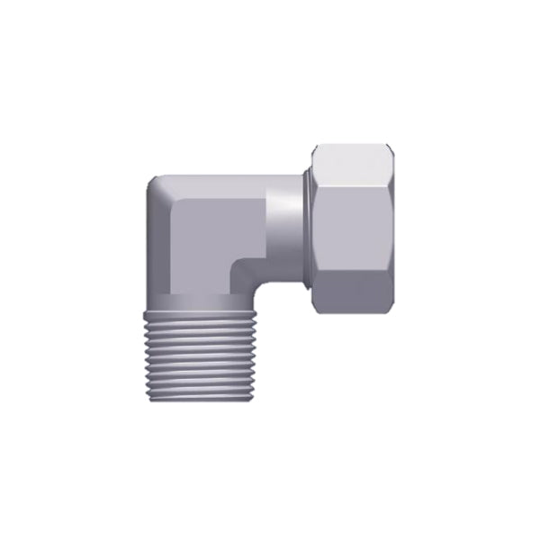 Codo macho con rosca BSP cónica DIN 2353 inox A-316