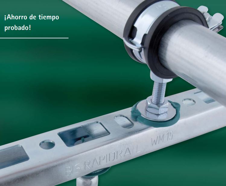 Carril de fijación BIS RAPIDRAIL® WM15 pregalvanizado 30x20 2m