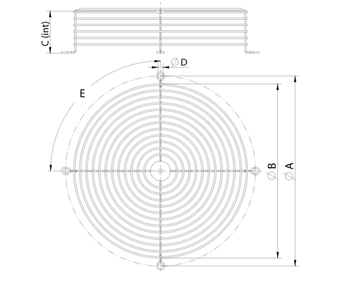 Rejilla de protección Casals RPO 45