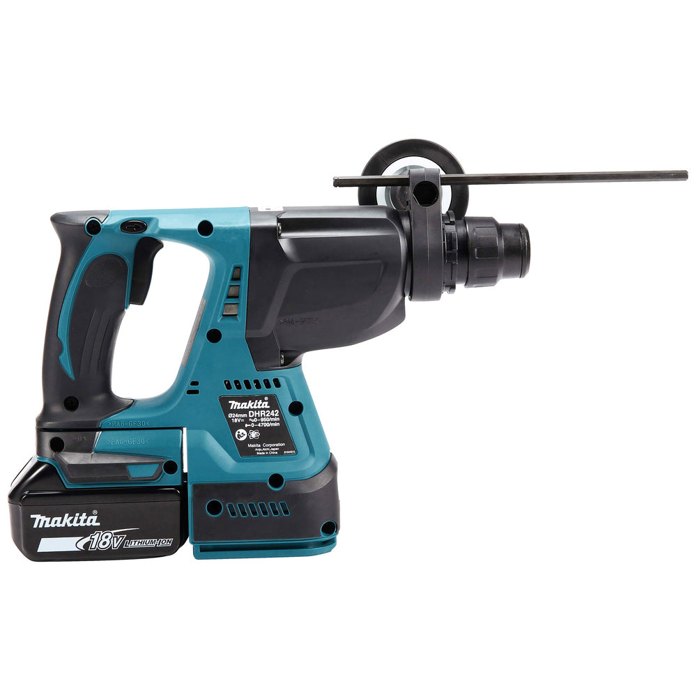 Martillo ligero LXT Makita | 18V SDS–PLUS 24mm 2,0J | DHR242RTJ
