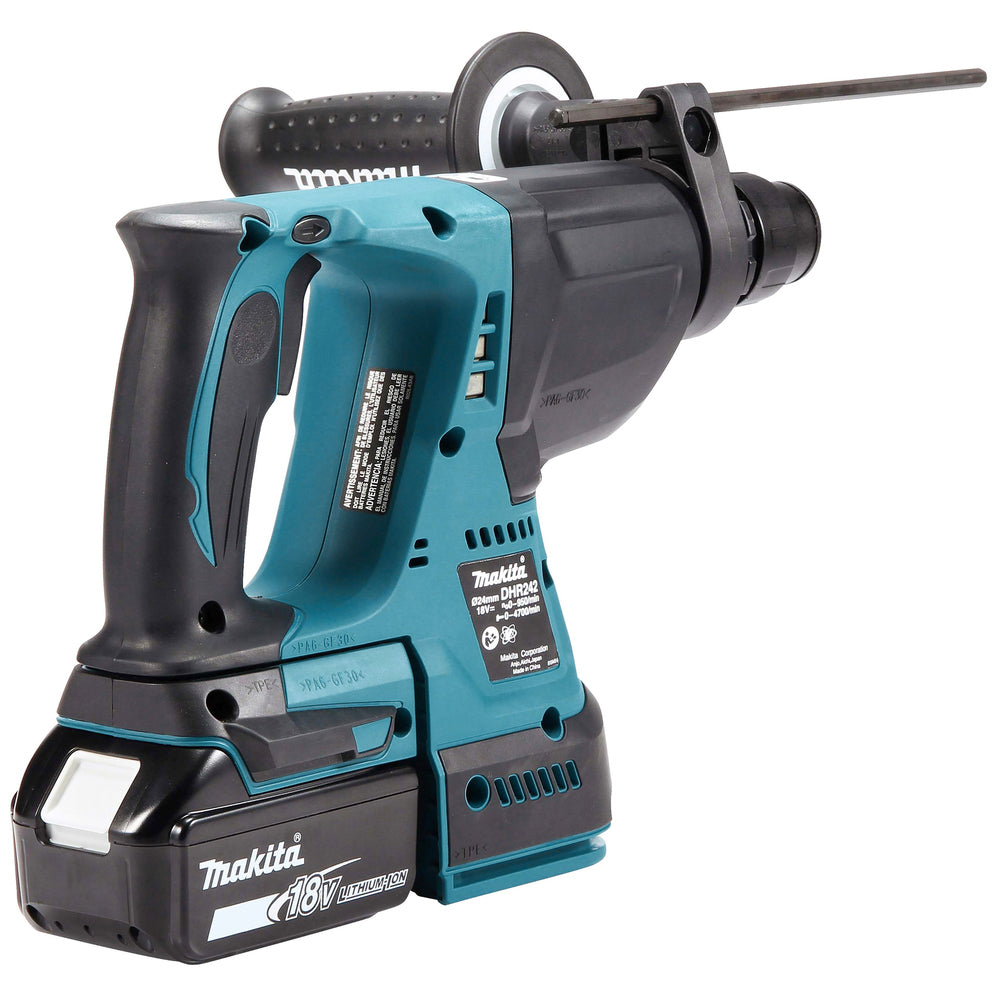 Martillo ligero LXT Makita | 18V SDS–PLUS 24mm 2,0J | DHR242RTJ
