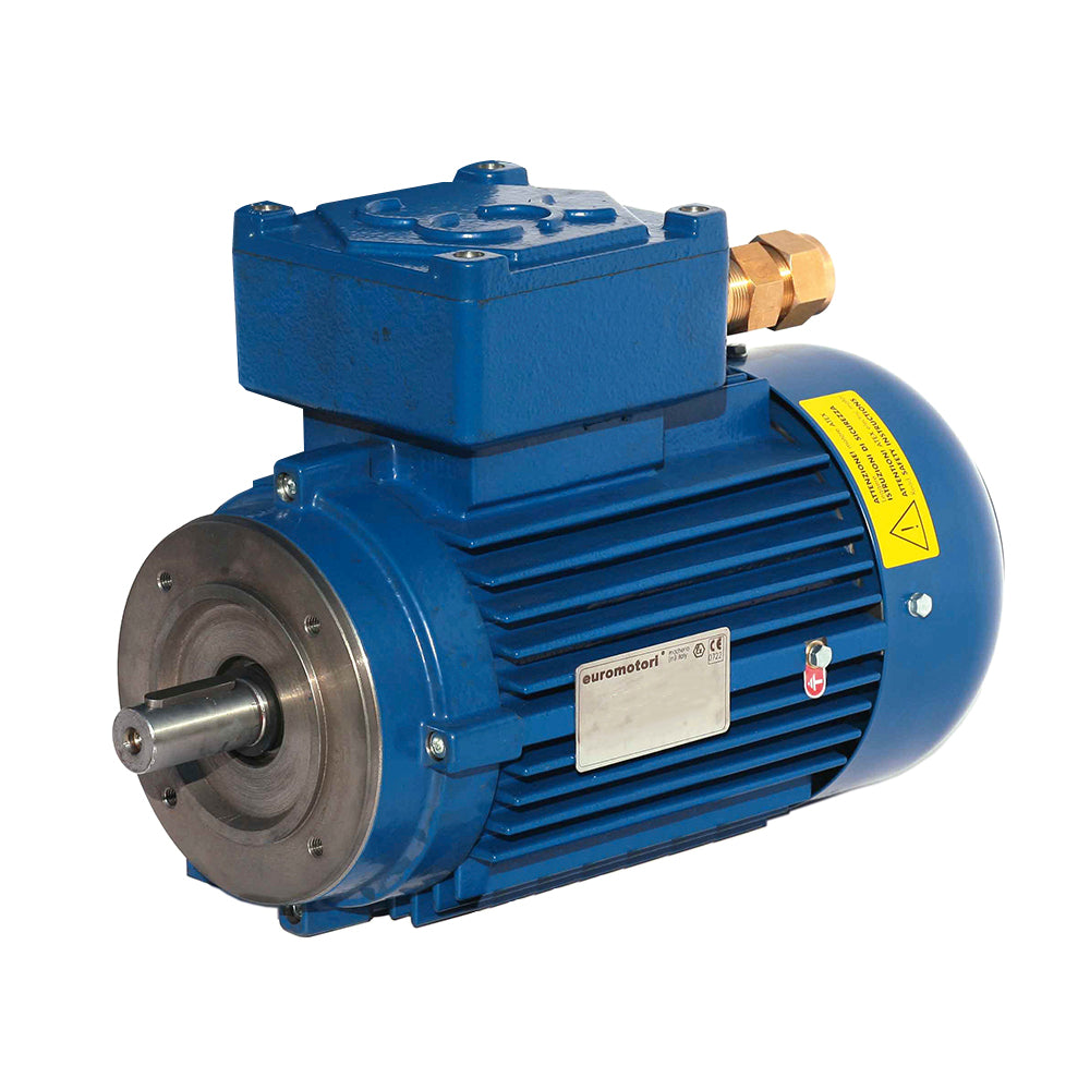 Motor Trifásico Euromotori IE3 Ex db B14 1500rpm 2/4 Polos 0,75kW 1CV 80B