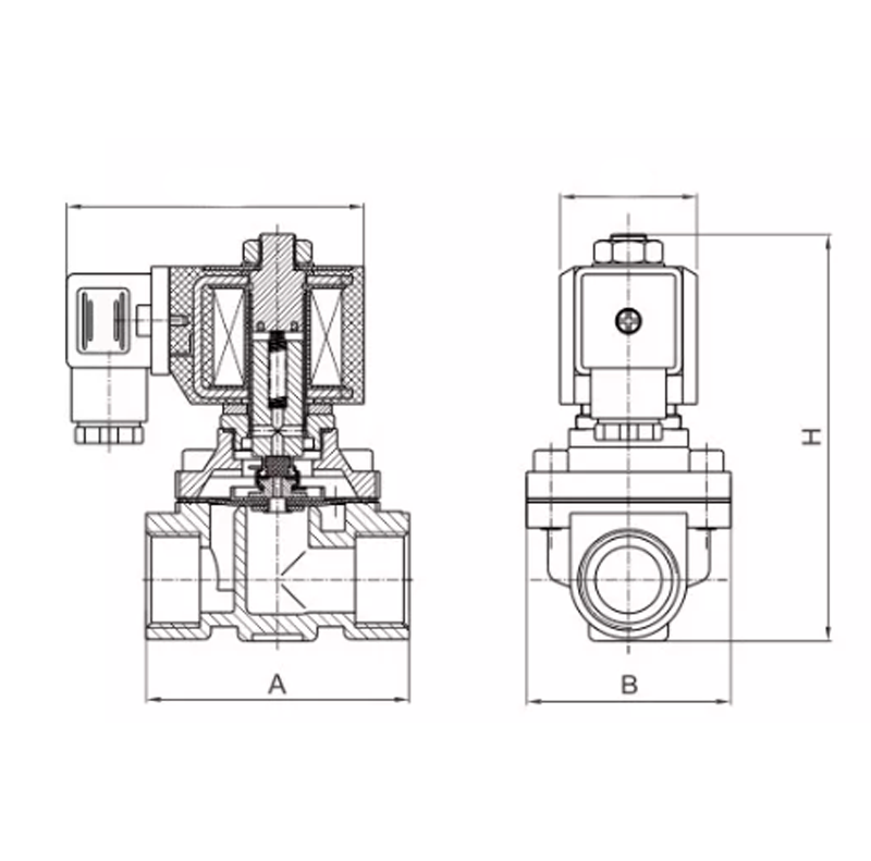 Electroválvula 2/2 cerrada EPDM cuerpo latón 1/2" Alren Serie ZS