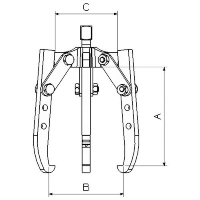 Extractor de 3 patas oscilantes Forza 135X150 1304T