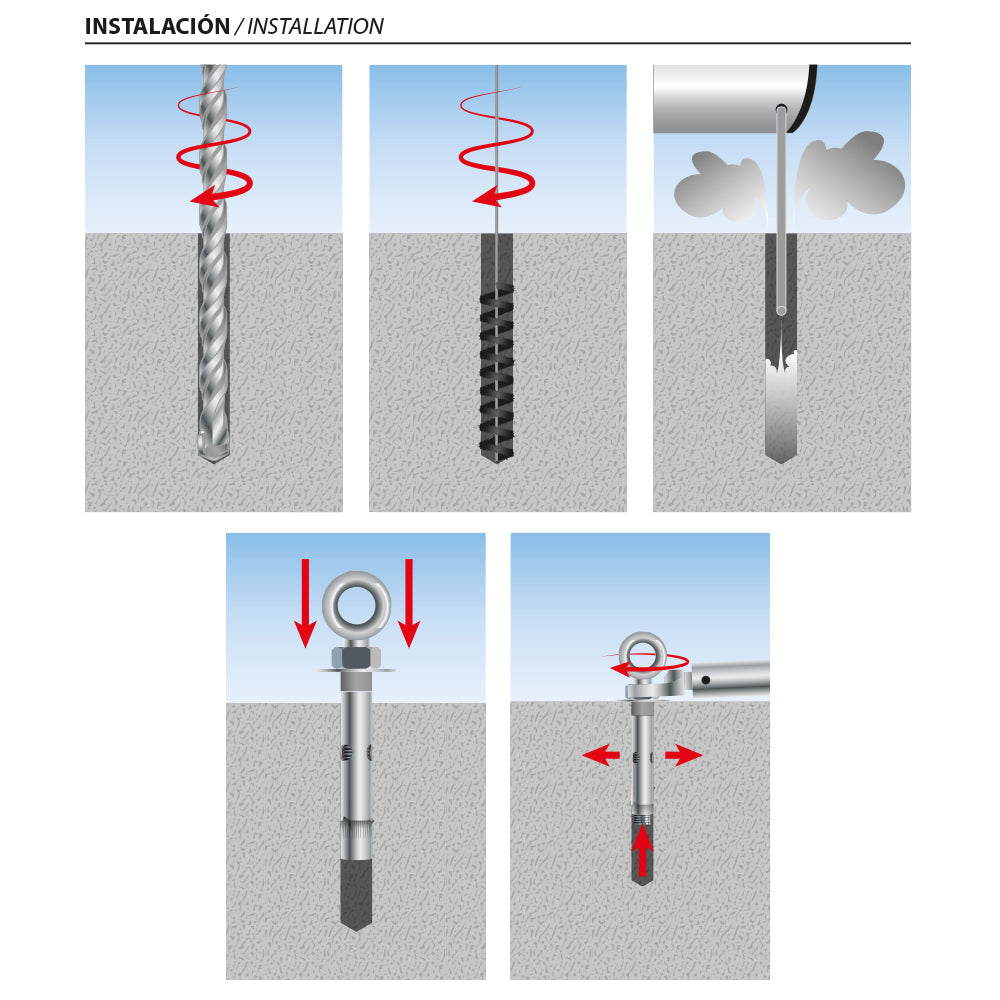 Anclaje de aro acero Inoxidable A-2