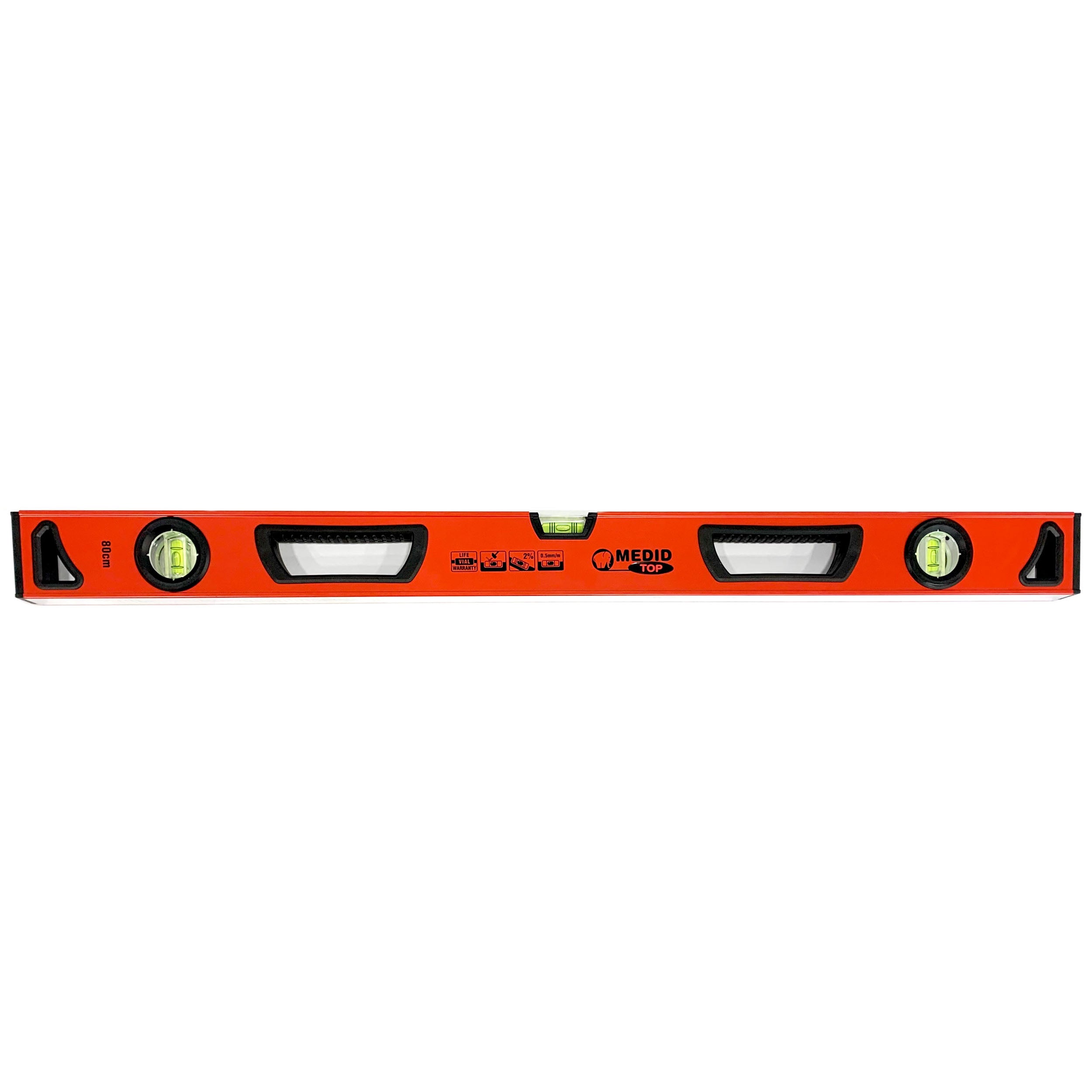 Nivel aluminio tubular Heavy Duty Best MEDID 80 cm