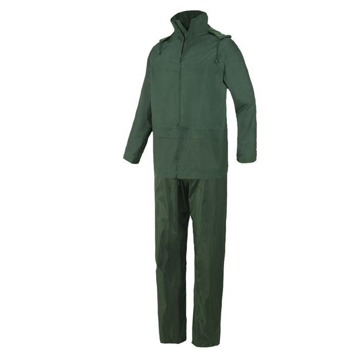Conjunto impermeable poliéster/PVC Verde 01700