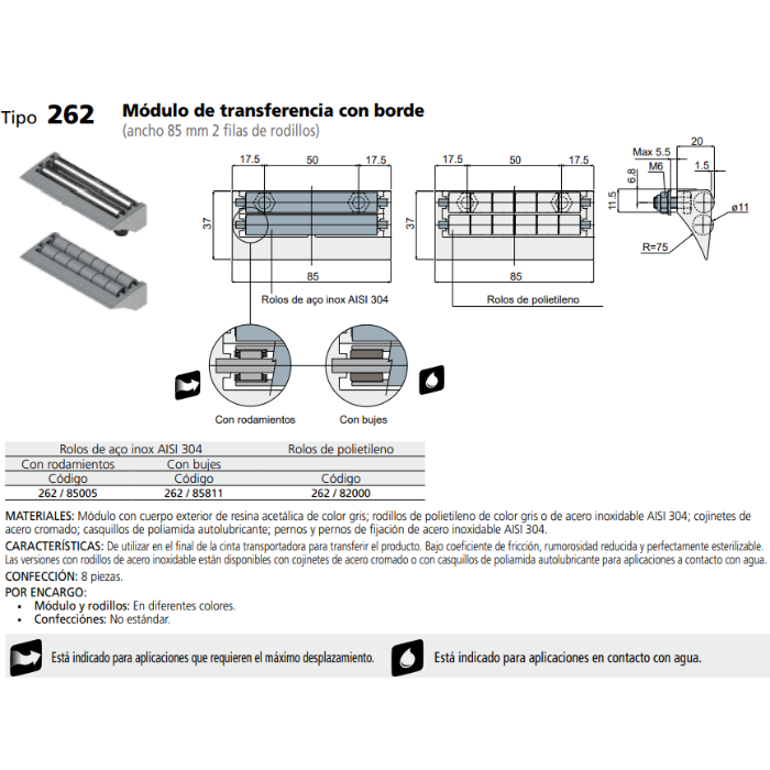 MODULO TRANSFERENCIA 2 RODILLOS L115 C025985002