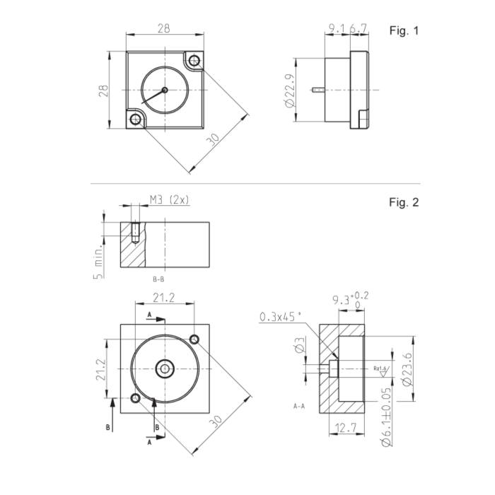 Manómetro Camozzi MX3-R30/W-P  0-12 Bar