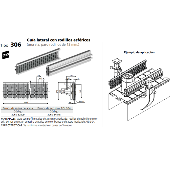 Pista Rodillo Aluminio L3000 C030682809