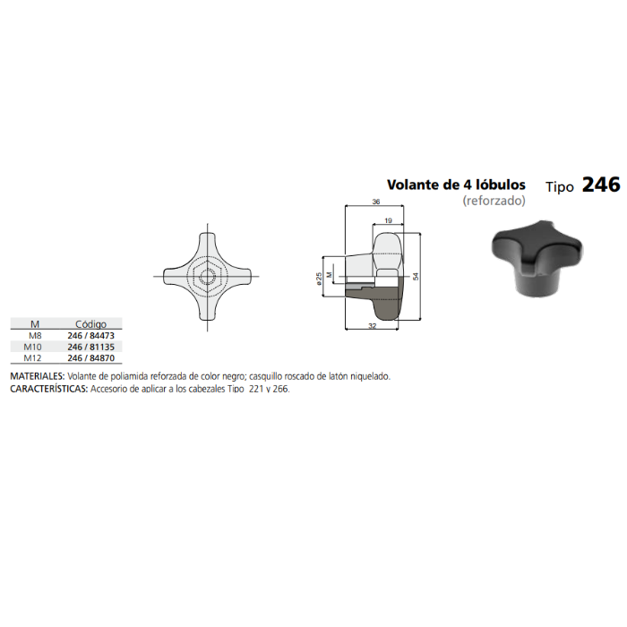 Pomo Reforzado M12 Hembra C024684870