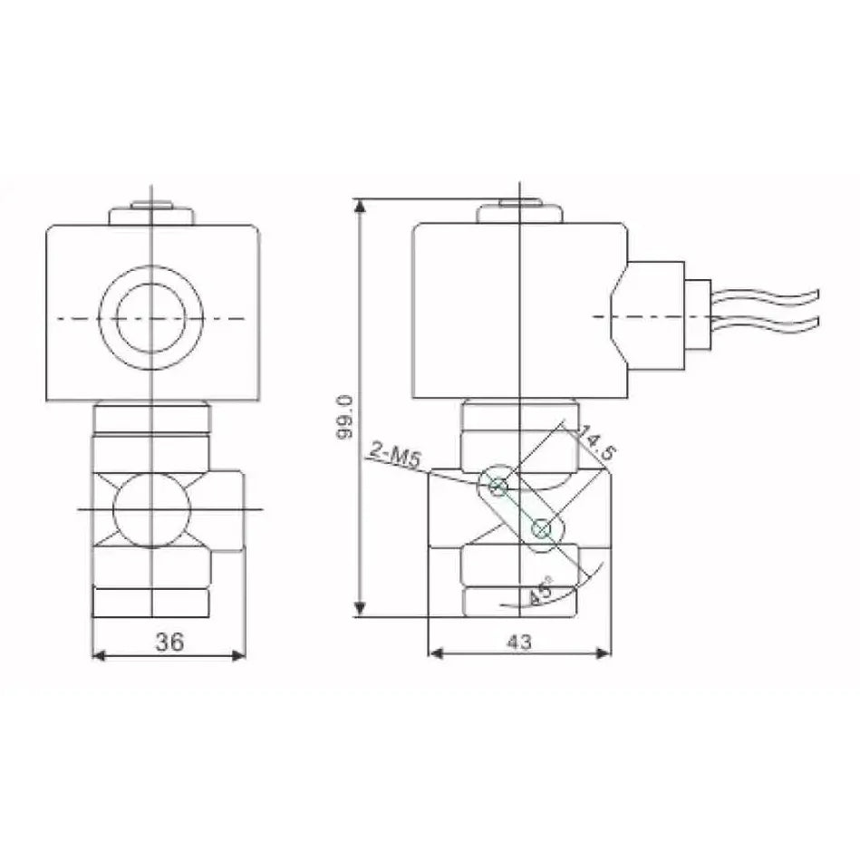 Electroválvula 3/2 cerrada NBR cuerpo inox A316 1/4" Alren Serie SLT
