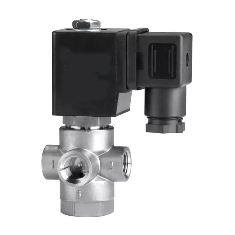 Electroválvula 3/2 cerrada NBR cuerpo inox A316 1/4" Alren Serie SLT