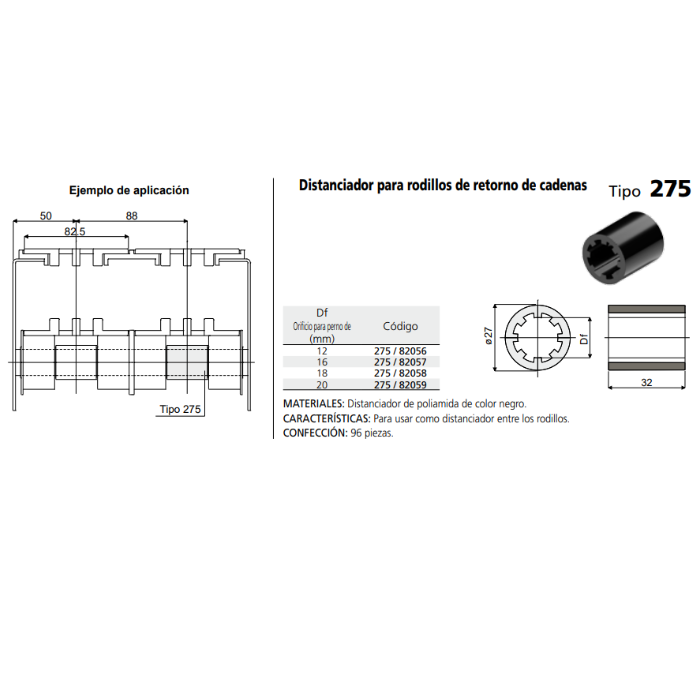 Distanciador Rodillo DF20 C027582059