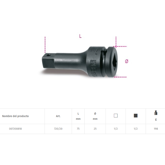 Alargadera Impacto Beta 1/2"