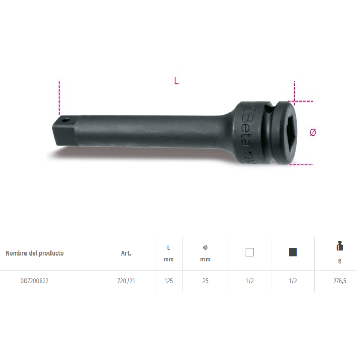 Alargadera Impacto Beta 1/2"