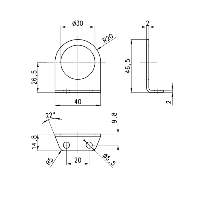 Escuadra De Montaje Frl C114-ST/1