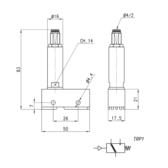 Transductor Neumolélectrico TRP-8