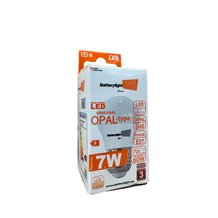 Bombilla Opal G45 E27 7W 700Lm