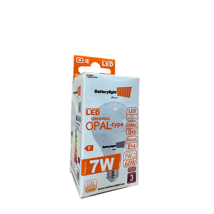 Bombilla Opal G45  E14 7W 700Lm