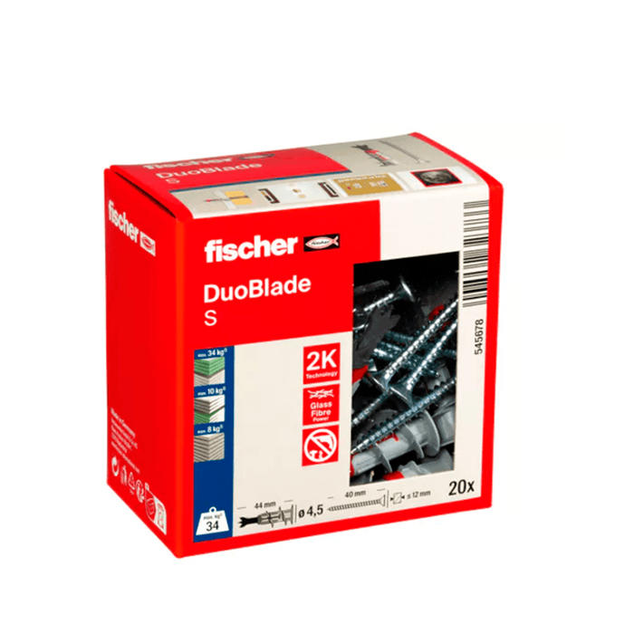 Taco Duoblade con Tornillo Fischer Caja 20UDS