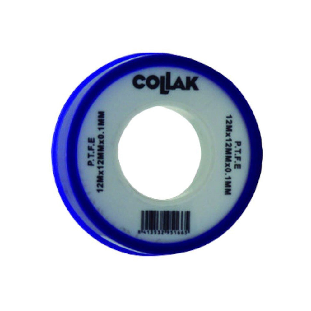 Rollo teflón PTFE 12m x 12mm x 0,10mm de Collak