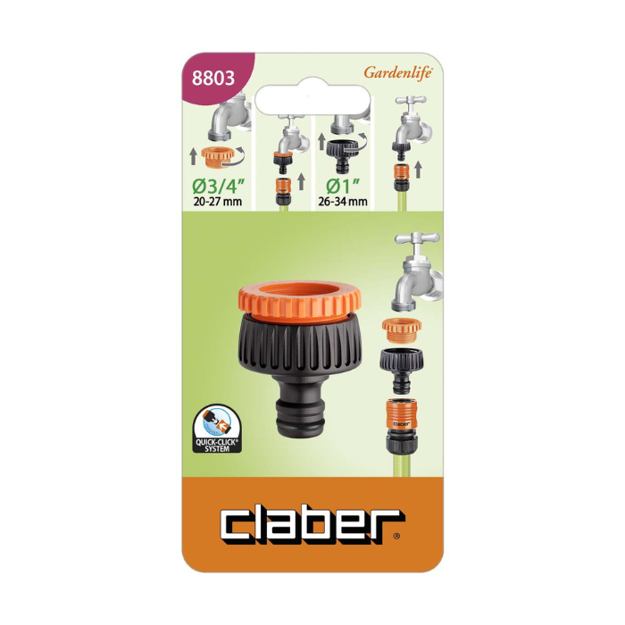 Conexión de Grifo Múltiple Claber 1/2" y 3/4" | Cód. 8804