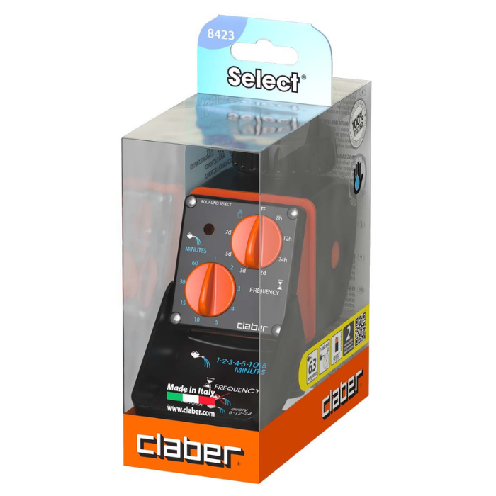 Programador de Riego Claber Aquauno Select | 63 Programas
