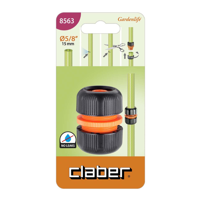Reparador de Manguera Claber 5/8" | Solución Rápida | 8563