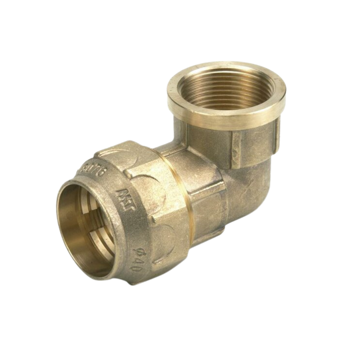 Codo 90º Hembra Latón Compresión para Tubo PE | MT 88150