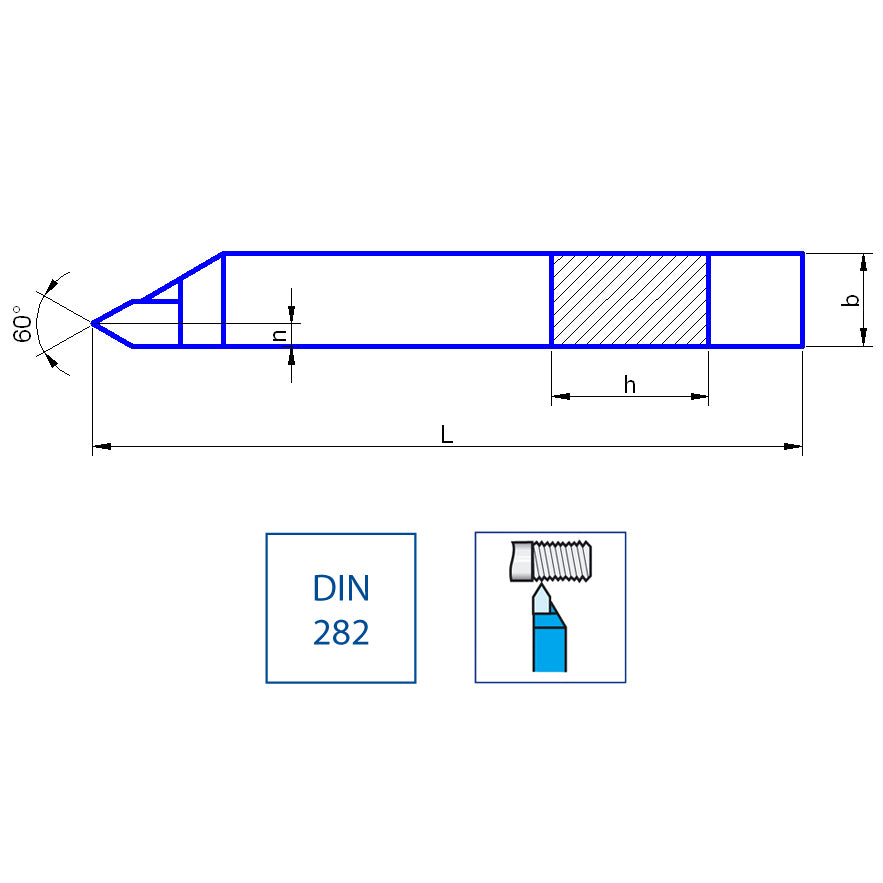 Herramienta de torno ISO 12 20x12x125-R P-20