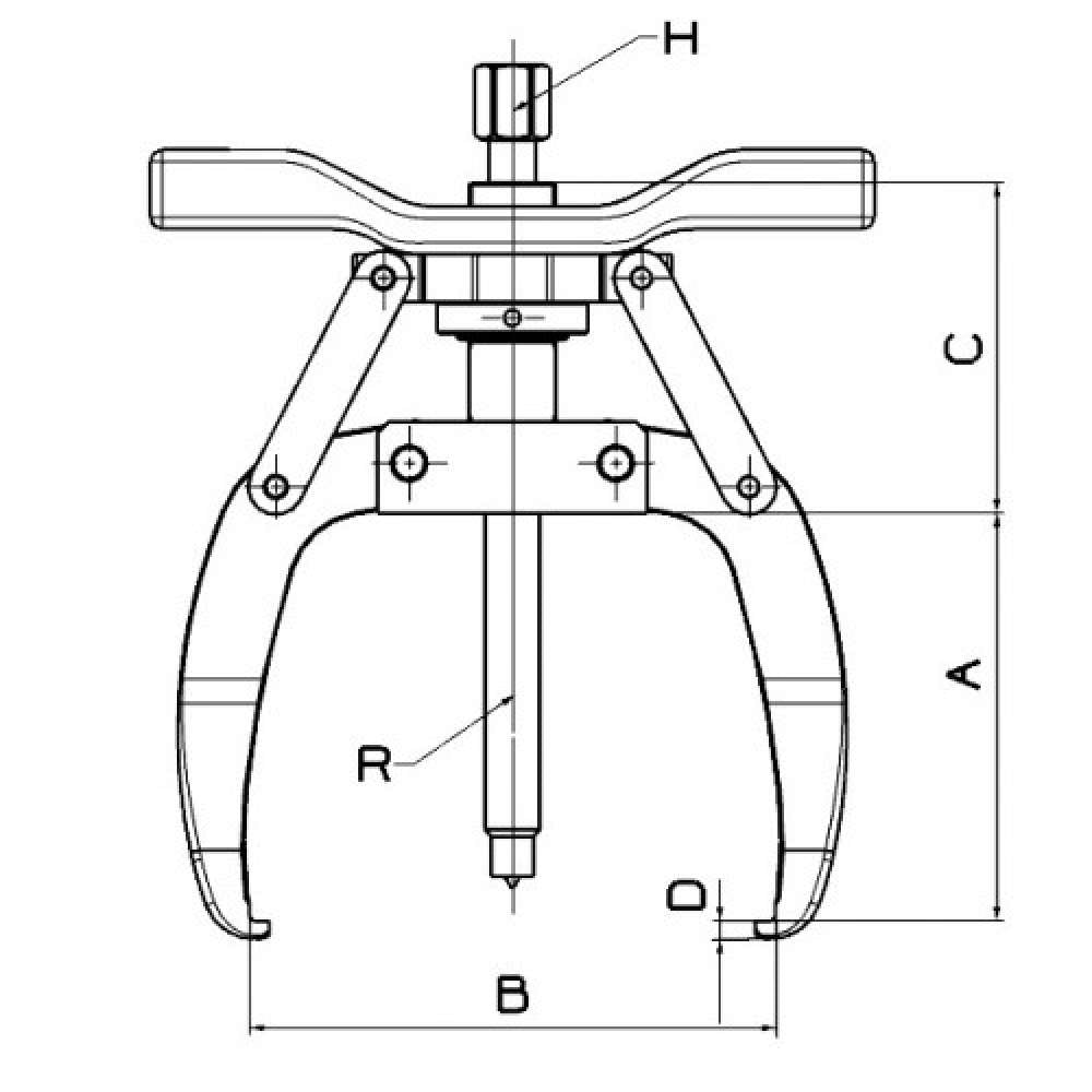 Extractor Autocentrante de 3 Patas Forza Serie 7500T