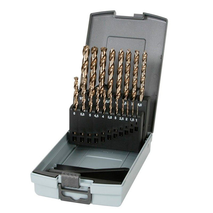 Juego 19 Brocas HSS-CO DIN 338 N Ø1-10X0,5MM
