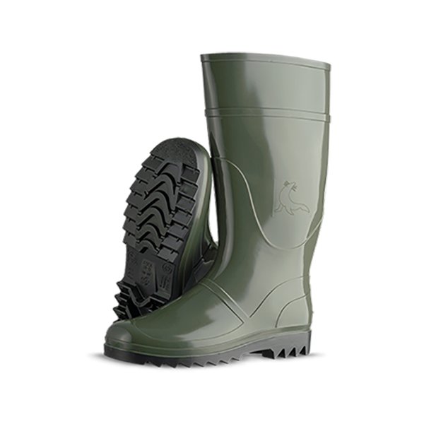 Bota agua foca oliva verde alta