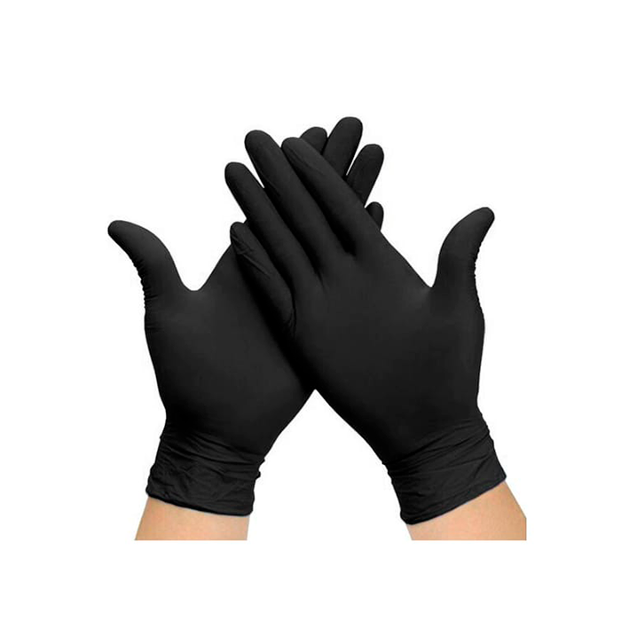 Guante de Nitrilo Negro Sin Polvo T-XL 100UDS