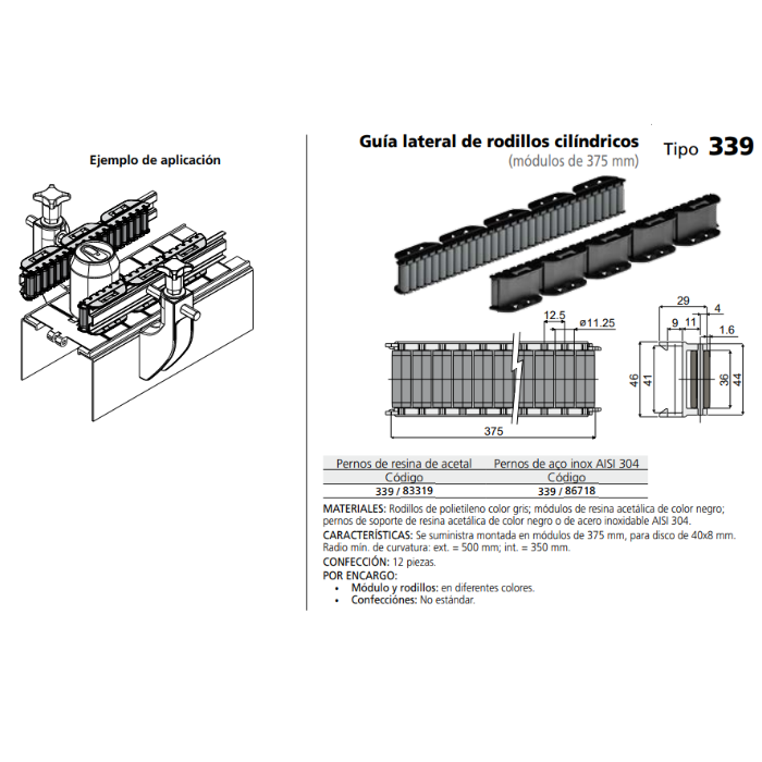 Guia Laterial Rodillo Cilíndricos L375 C033986718