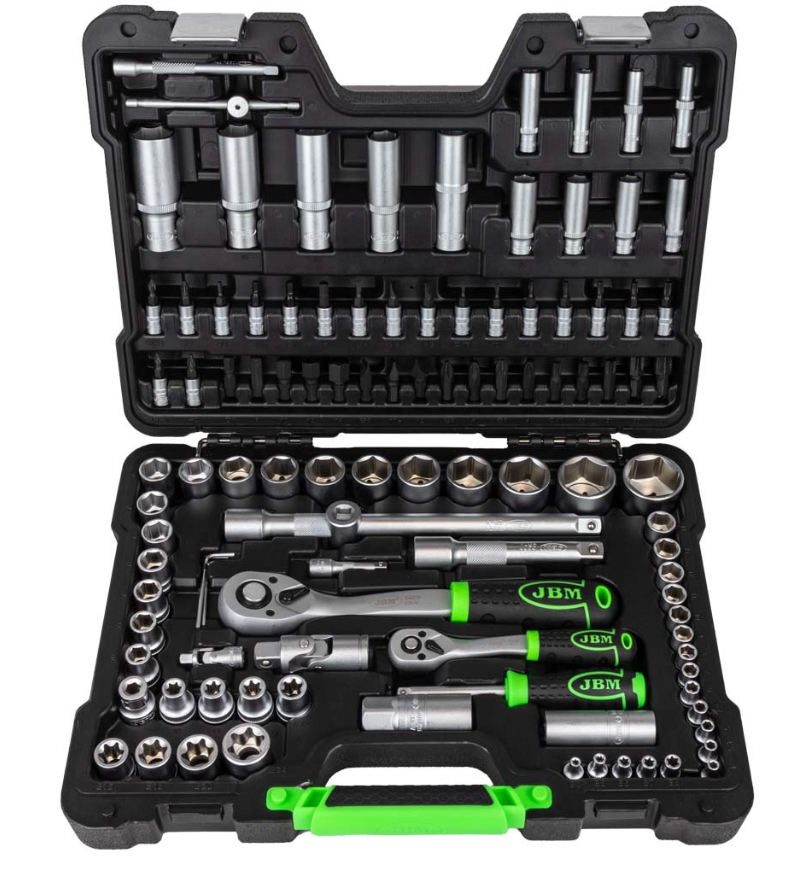 Maletín de Carraca 1/2" y 1/4" 108 Piezas | JBM