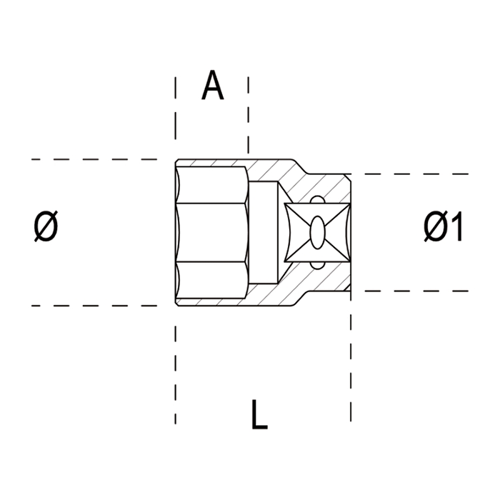 Vaso Hexagonal Beta 3/8" | Serie 910A 6MM a 22MM