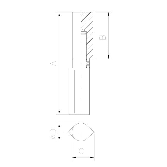 Pernio gota con rodamiento axial inox A-316 16x100