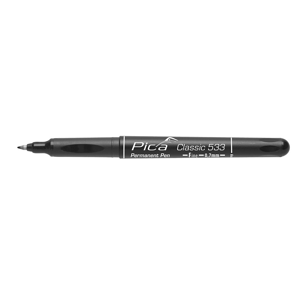 Marcador negro permanente con punta fina PICA Classic 533/46